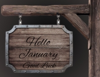 January Template Sign hello january Template | PosterMyWall