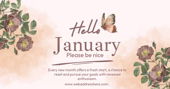 Hello January Cover hello january Template | PosterMyWall