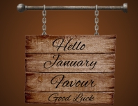 January Template Sign hello january Template | PosterMyWall