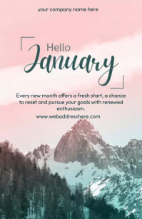 Layout Design January hello january Template | PosterMyWall