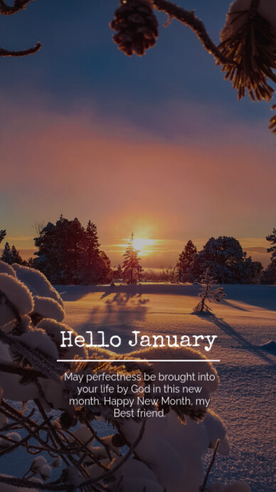 Hello January Inspiration Hello January Template | PosterMyWall