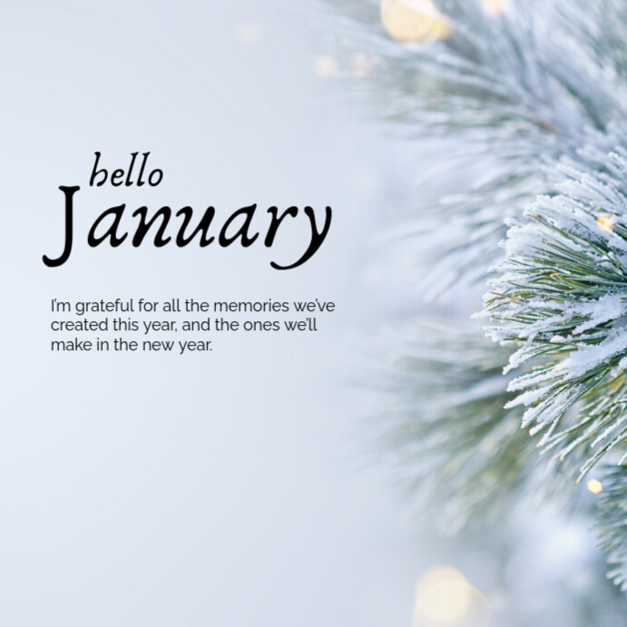 Hello January Template | PosterMyWall