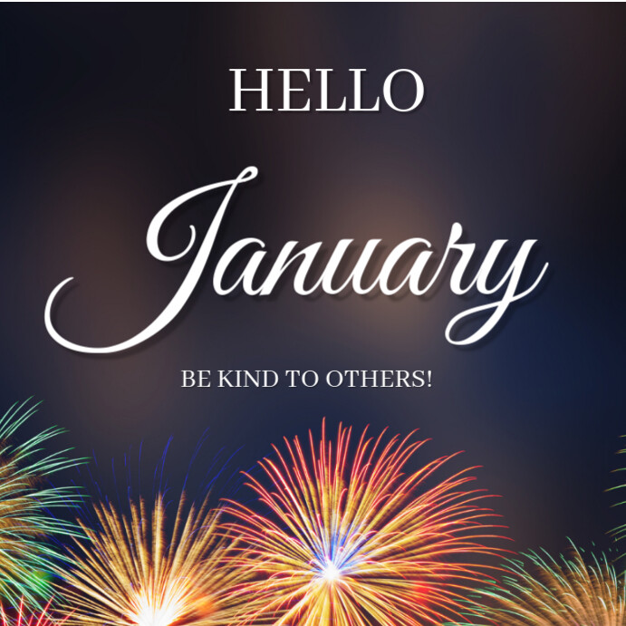 January Posts Hello January Instagram Post 2025 Template | PosterMyWall