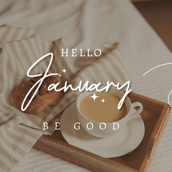 January Posts Hello January Instagram Post 2025 Template | PosterMyWall