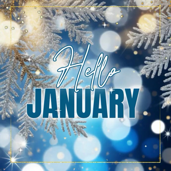 January Posts Hello January Instagram Post Template | PosterMyWall