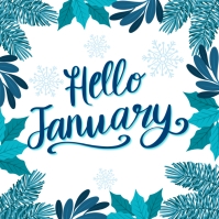Hello January Label Hello January Post Template | PosterMyWall