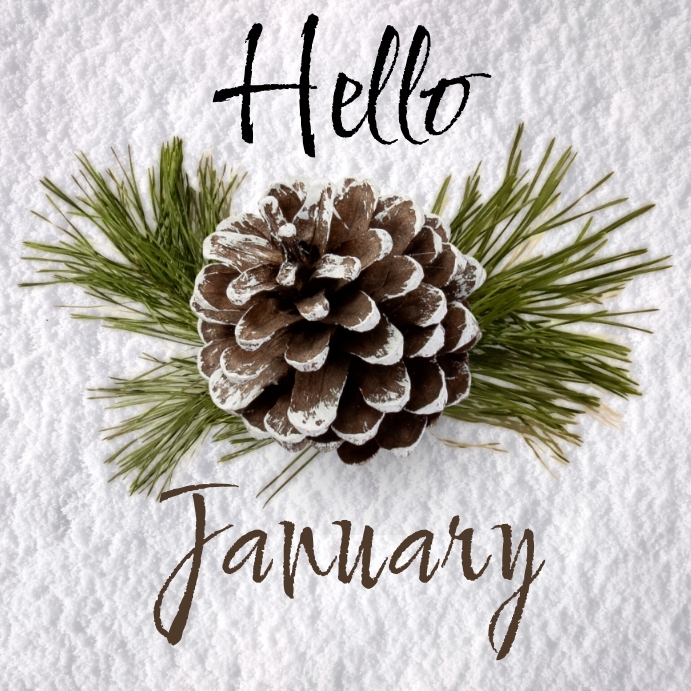 Hello January Post Template | PosterMyWall
