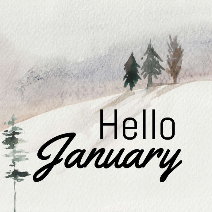 Hello January Post Template | PosterMyWall