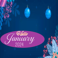 January Posts Hello January post Instagram post Template | PosterMyWall