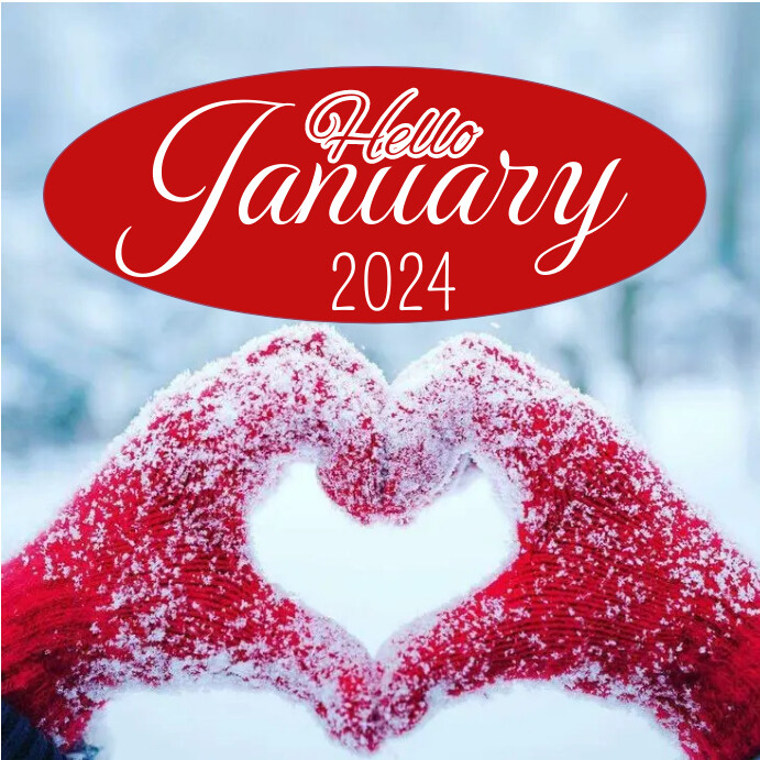 January Posts Hello January post Instagram post Template | PosterMyWall