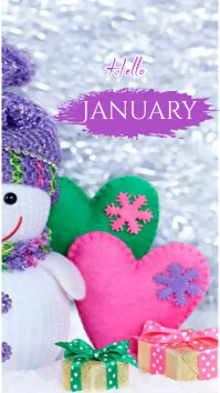 January Posts Hello January post Instagram story Template | PosterMyWall