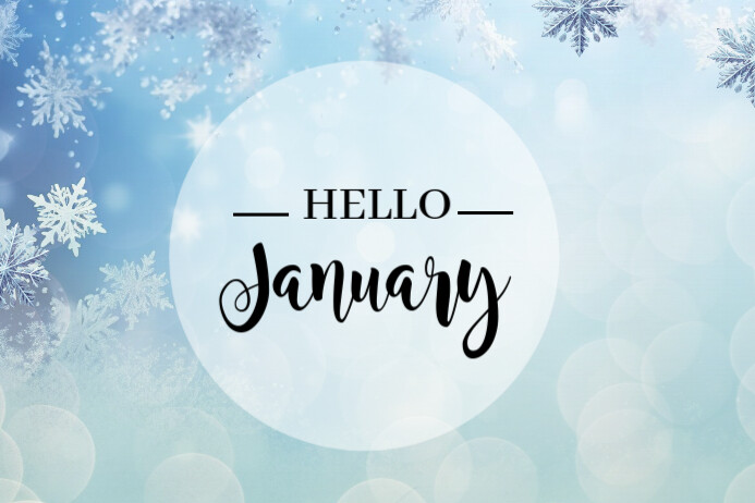 Hello january poster card template | PosterMyWall