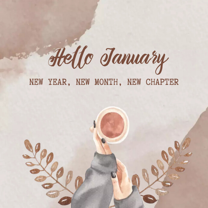 hello january poster Template | PosterMyWall