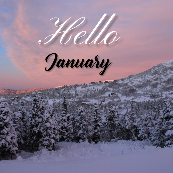 January Posts Hello January Poster Template | PosterMyWall