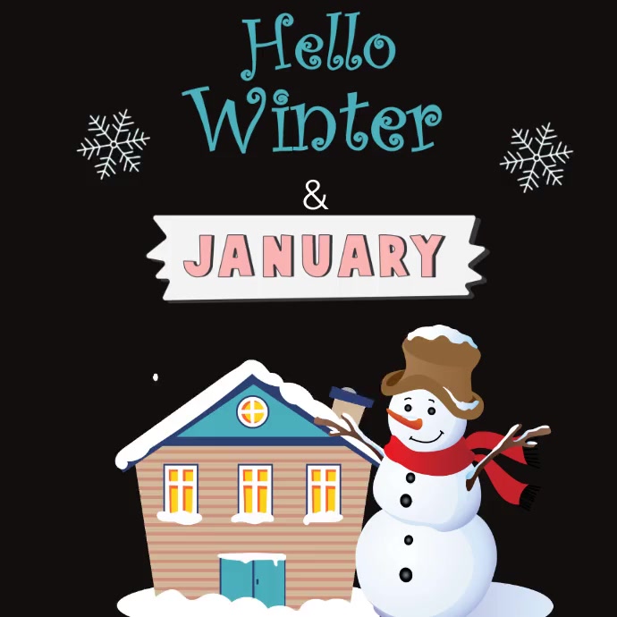 Hello January Cover hello january poster Template | PosterMyWall