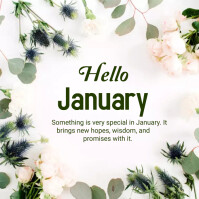 Hello January Template | PosterMyWall