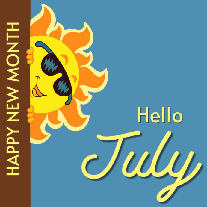 Hello july Instagram Plasing template