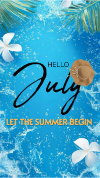 Hello july Instagram Story template