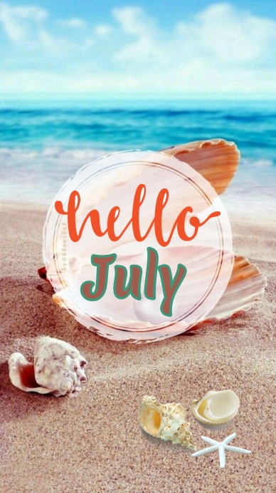 Hello July Fish Frame Plantilla de hello July | PosterMyWall