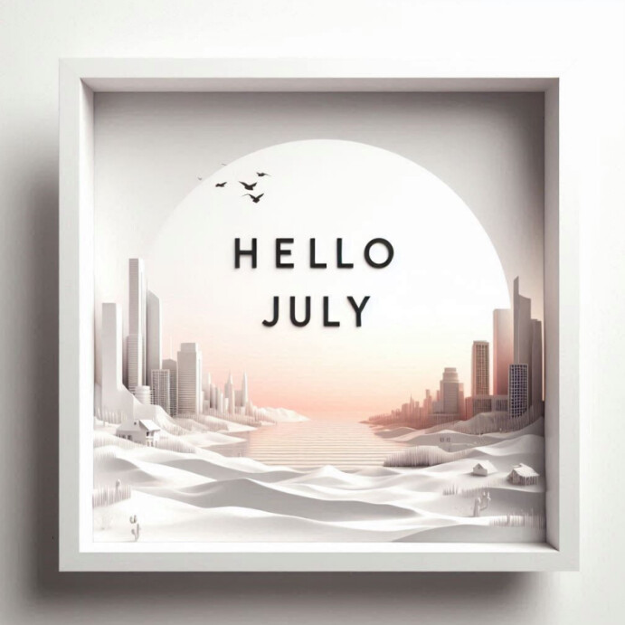 Hello July Fish Frame Hello July Template | PosterMyWall