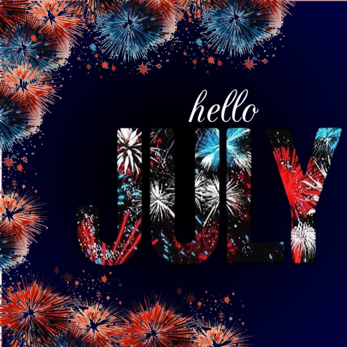Hello July Fish Frame Hello july Template | PosterMyWall