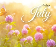 Hello July Medium Rectangle template
