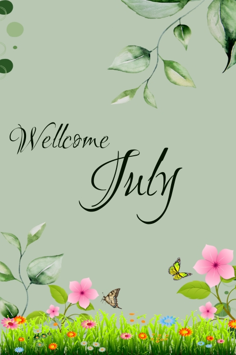 Plantilla de Hello July | PosterMyWall