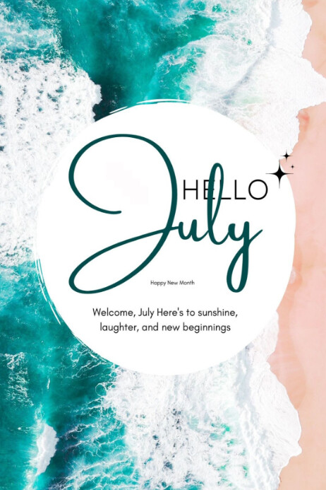 Hello July Header Hello July Template | PosterMyWall