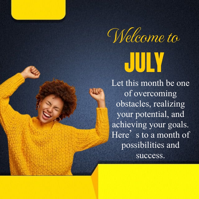Plantilla de Hello july | PosterMyWall