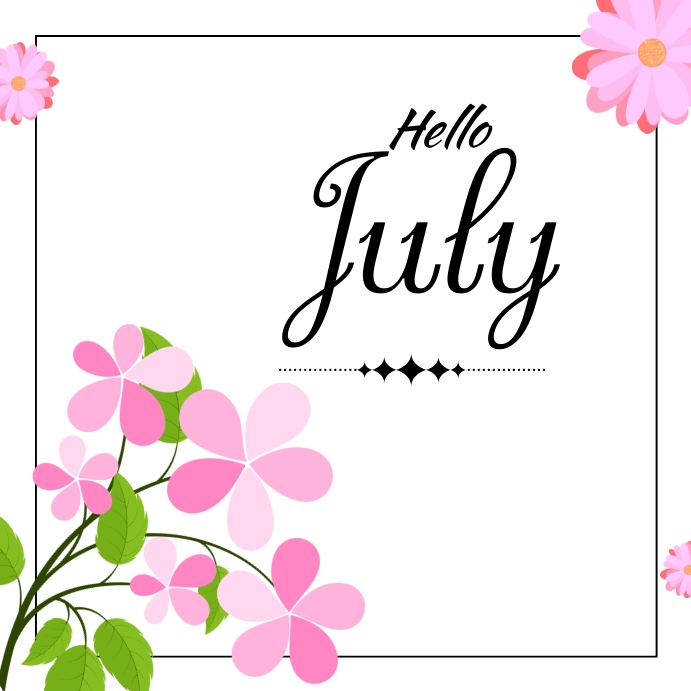 Hello July Header Hello july Template | PosterMyWall