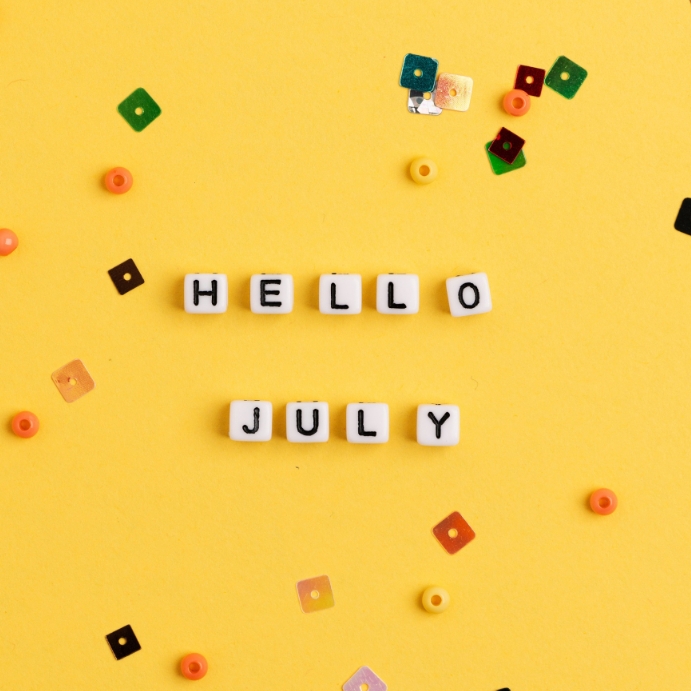 Plantilla de hello july | PosterMyWall