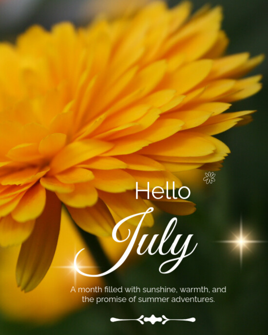 Hello july Template | PosterMyWall