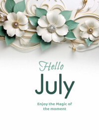 Hello July Design Hello July, Welcome July Template | PosterMyWall
