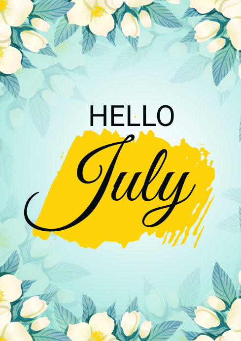 Hello July Fish Frame Plantilla de hello july | PosterMyWall
