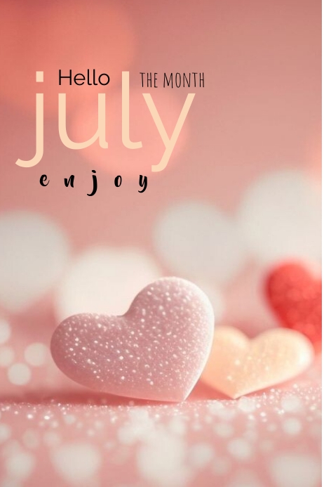 Hello July Header Plantilla de Hello July | PosterMyWall