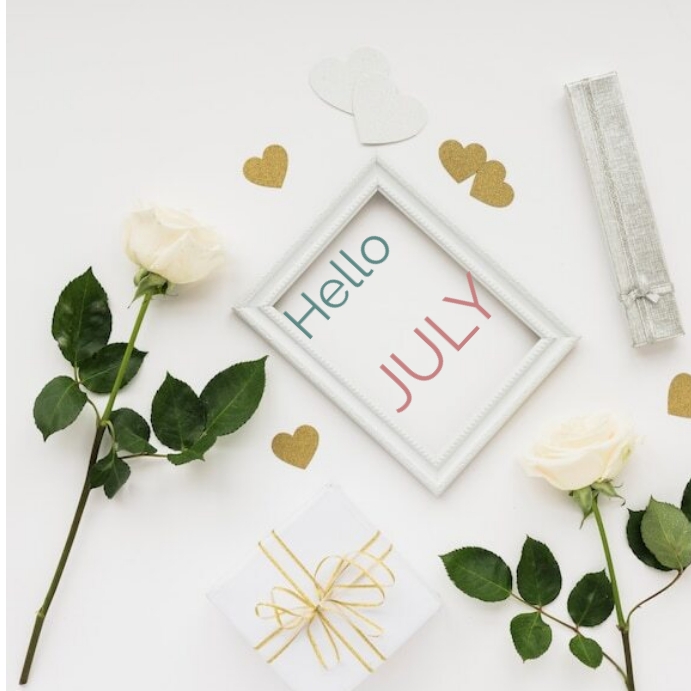 Hello July Fish Frame Hello July netural Template | PosterMyWall