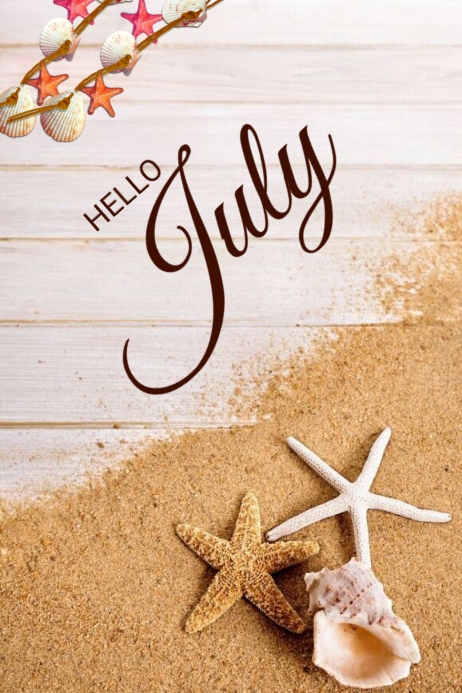 Hello July Fish Frame Hello July Post Instagram Template | PosterMyWall