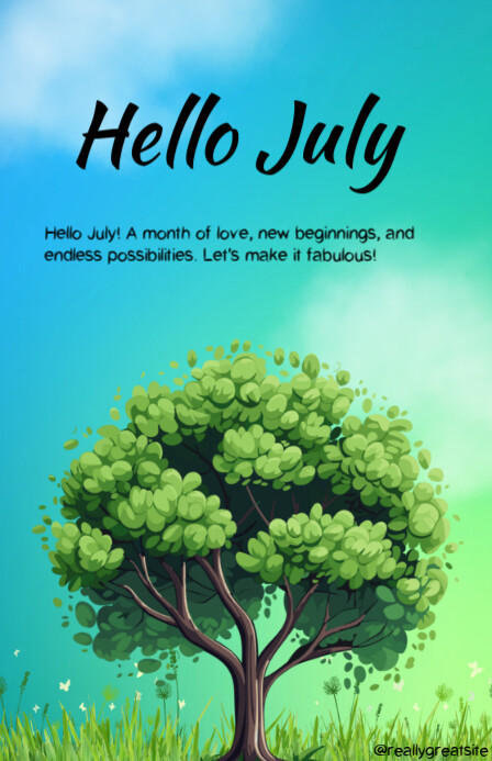 Copy of Hello July Template 2025 | PosterMyWall
