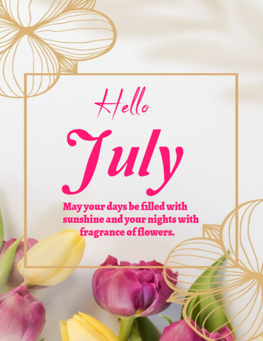 Hello July template 2025 | PosterMyWall