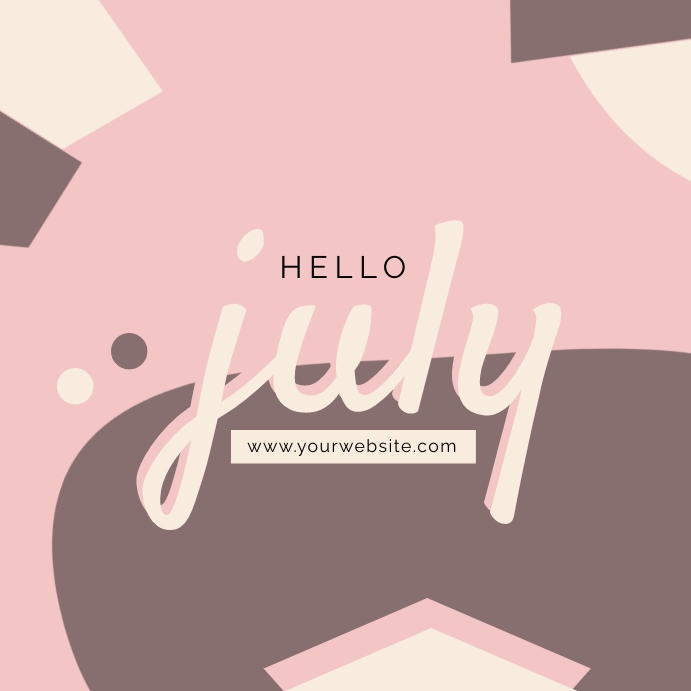 Hello July Template Pos Instagram