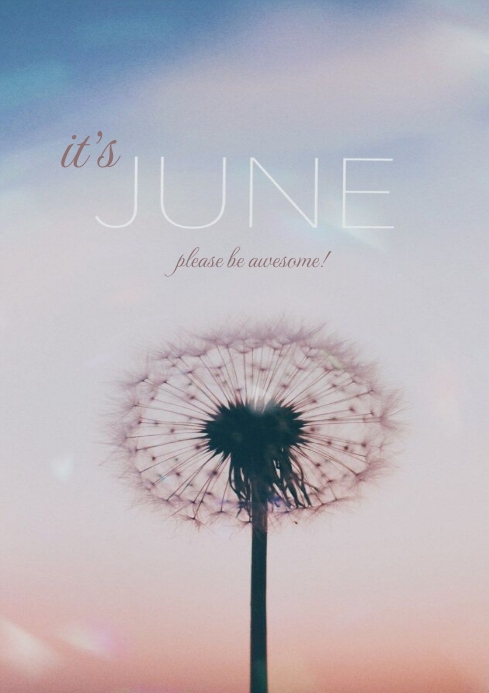 Hello June, please be awesome! A4 template