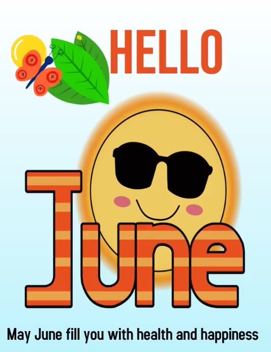 hello june, summer Pamflet (VSA Brief) template