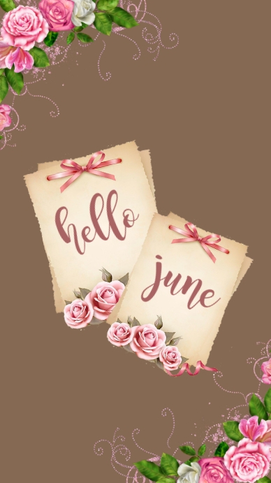 hello june border template | PosterMyWall