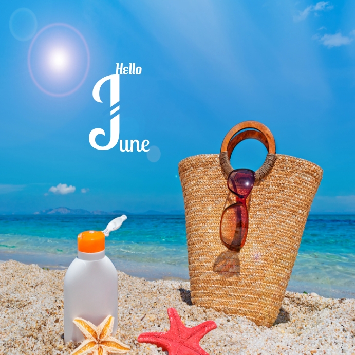 Plantilla de hello june | PosterMyWall