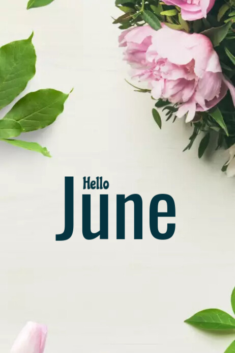 Hello June Template | PosterMyWall