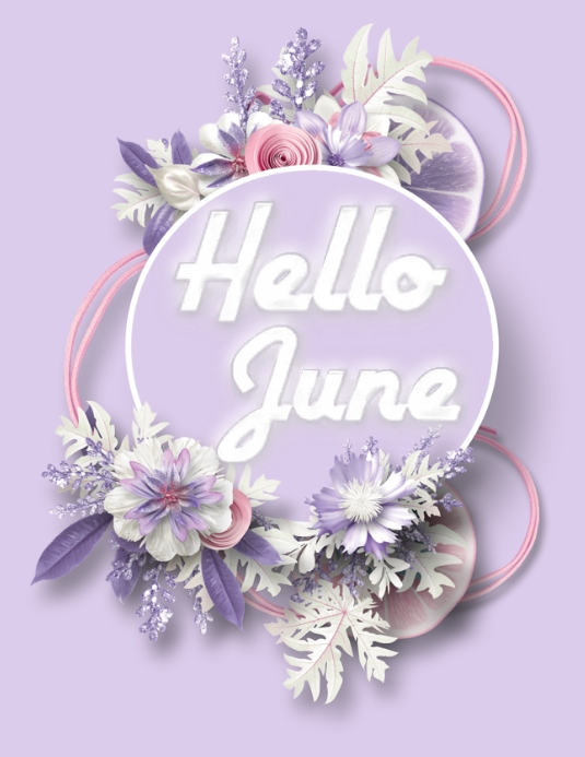 Hello June Flyer (US Letter) template
