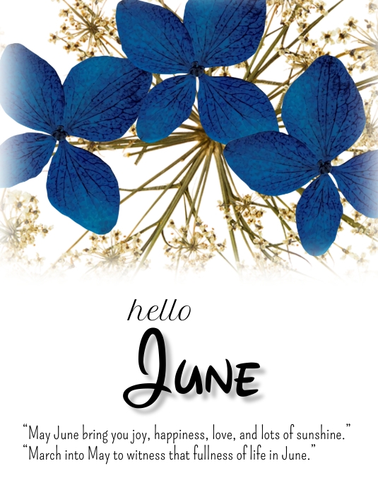 Hello june ใบปลิว (US Letter) template