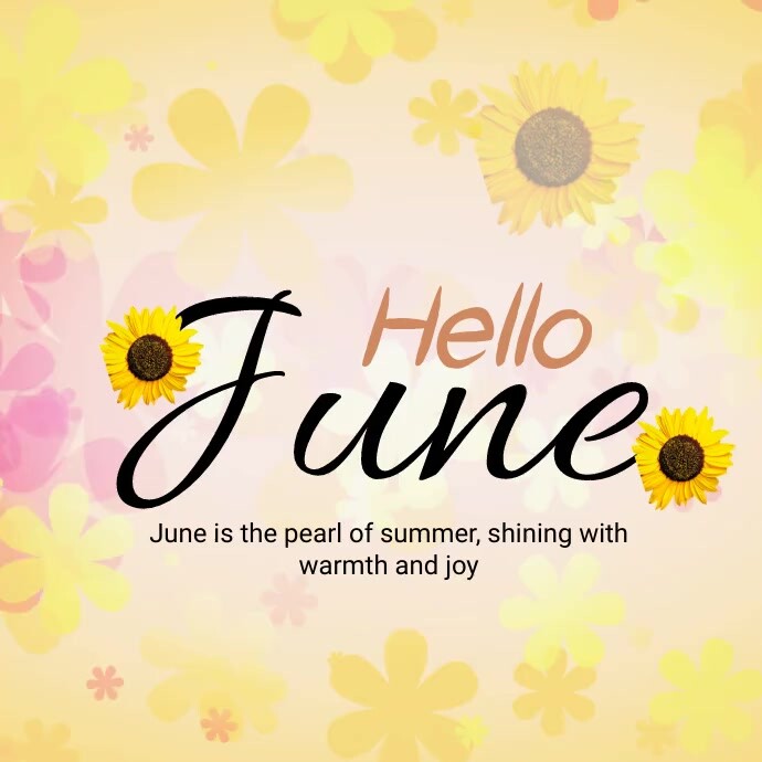 Hello June Instagram Post template