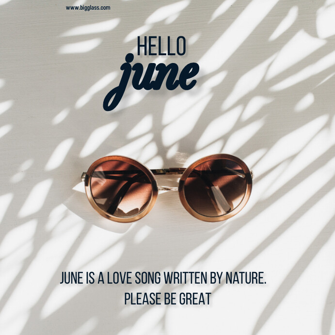 Hello June Header HELLO JUNE Template | PosterMyWall