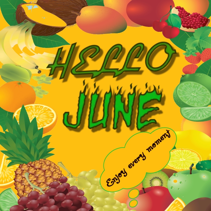 Hello june Instagram Post template